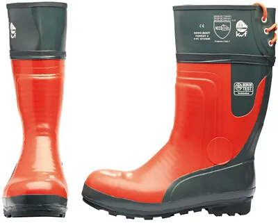 Draper Expert Mens Chainsaw Safety Boots Black / Orange Size 10 12066 • £111.55