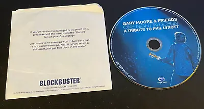 Gary Moore One Night In Dublin A Tribute To Phil Lynott DVD Blockbuster No Art • $4.99