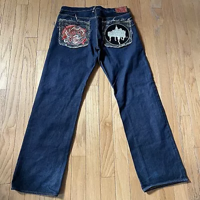 RMC Jeans Martin Ksohoh Red Monkey Selvedge Embroidery Year Of Rooster 36x34 • $96.80