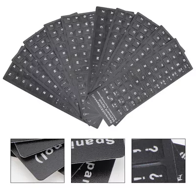  10 Pcs English Keyboard Cover Japanese Notebook Stickers Laptop • £8.79