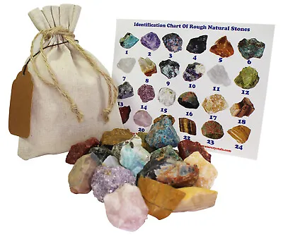 Mixed Rough Raw Natural Stones 1 Lb Bulk Reiki Chakra Healing Crystals Mineral • $17.95