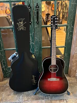 Epiphone Slash J-45 Acoustic Electric Guitar J45 Vermillion Red Burst W/ Case • $699.99