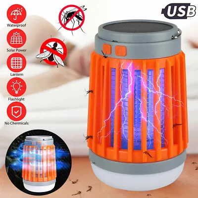 Solar USB Mosquito Killer Light Repeller Electronic Fly Zapper Trap Pest Lamp US • $7.99