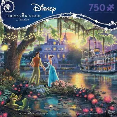 Thomas Kinkade Disney 750pc Puzzle - The Princess And The Frog • $26.50