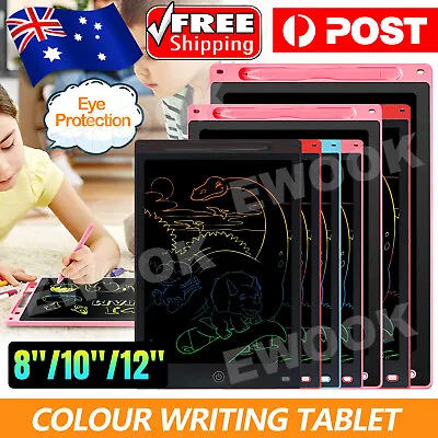 $10.95 • Buy 8.5  10  12  LCD Writing Tablet Drawing Board Colorful Doodle Handwriting Pad AU