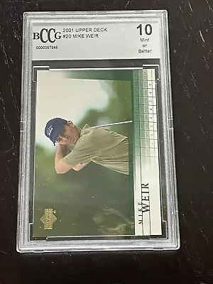 2001 Upper Deck Golf #20 Mike Weir RC Card - BCCG 10 Mint !!!! • $18.21