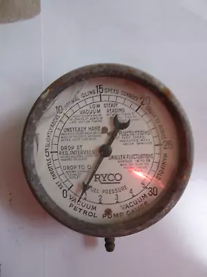 Vintage  Ryco  Petrol Pump Vacuum Guage - Original • $20