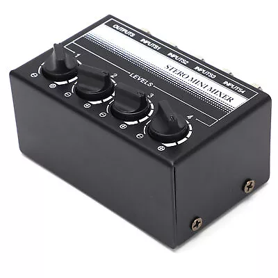 Stereo Mixer 1 In 4 Out Splitter Mini Portable 4 Channel Passive -12dB • £21.08