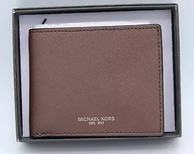 New Authentic Michael Kors Slim Andy Bifold Java Brown Men's Wallet 86s9lanf5l • $39.99