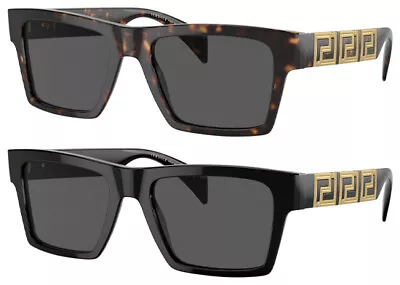 Versace Men's Classic Square Sunglasses W/ Greca Temples - VE4445F - Italy • $99.99