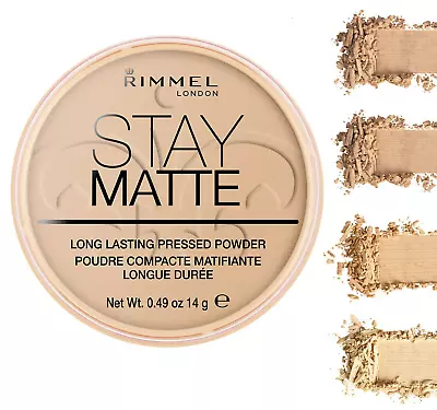 RIMMEL STAY MATTE LONG LASTING PRESSED POWDER - 14g ***CHOOSE YOUR SHADE*** • £3.29