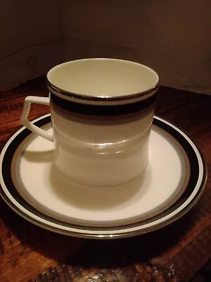 Mikasa Fine Bone China Cup & Saucer #A4102 Noir • $40