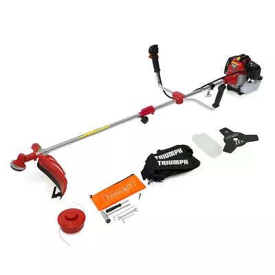 PowerKing 52cc Garden Multi Tool 2in1 Petrol Brush Cutter Grass Trimmer • £98.99