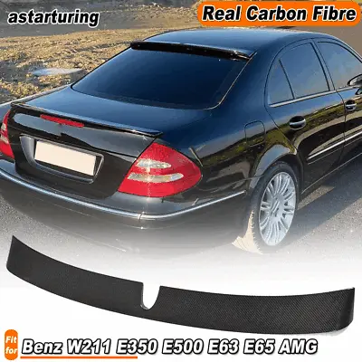 For Benz E-Class W211 E55 E63 AMG Sedan 02-08 REAL CARBON Rear Roof Spoiler Lip  • $168.93