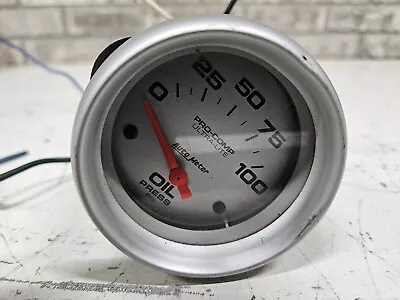 Dragcar Drag Race Autometer Procomp 2 5/8  Electric Oil Pressure Gauge. • $40
