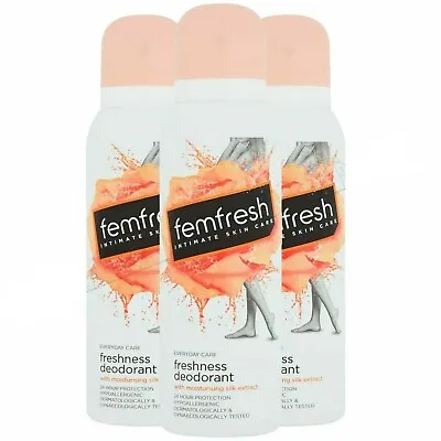 £12.99 • Buy 3 X Femfresh Intimate Hygiene Feminine Freshness Deodorant Spray 125ml
