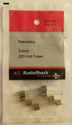 RadioShack 2 Amp 250 Volt Fast-Acting Fuses 270-1007 2701007 *FREE SHIPPING* • $5