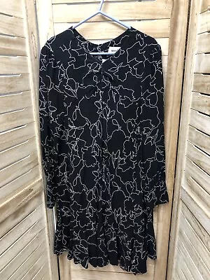 Seed Heritage Ladies Black Dress With Design Size 8 • $5