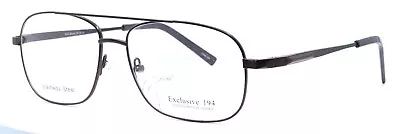 EXCLUSIVE 194 Dark Brown Aviator Stainless Steel Eyeglasses 58-16-150 'AS IS' • $17.97