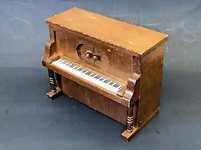 MSR Miniature Dollhouse Vintage Wood Piano With Music Box • $15