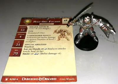 £4.99 • Buy Dungeons & Dragons D&D Miniatures Underdark HALF-ORC PALADIN #6