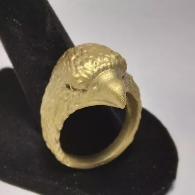 Handmade Solid Brass American Made Bald Eagle Mens Biker Ring Size 12 Motorcycle • $37.99