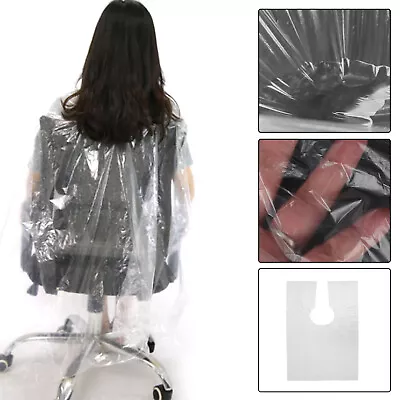 £3.19 • Buy 100x Disposable Barber Gown Cloth Hair Cut Cutting Cape Cloak Hairdressing Salon