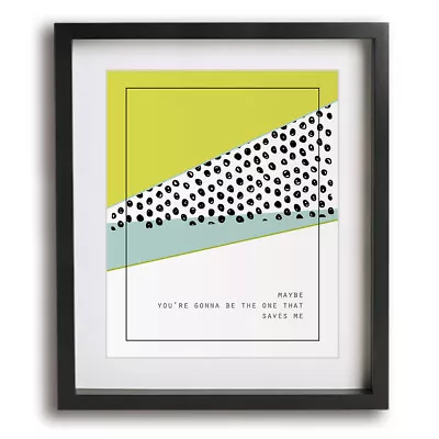 Oasis | Wonderwall - Abstract Modern Music Song Lyric Wall Art Print Poster • $19.99