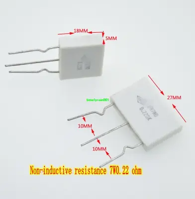 5pcs 7W 0.22ohm Non-inductive Resistor Speaker Amplifier Audio Resistance • $2.38