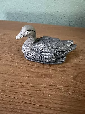 Vintage Hand Crafted Mt St Helens Ash Duck Sculpture Figurine 3.5  • $15