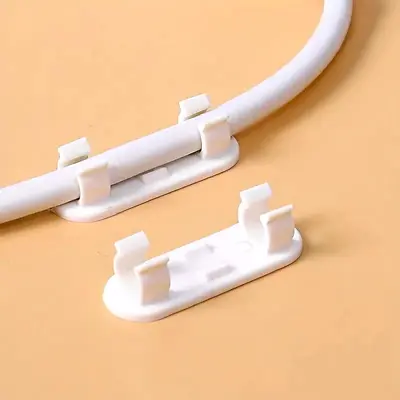 10 X Cable Management Clips / Adhesive Cable Organizers / Sticky Wire Holders • £1.95