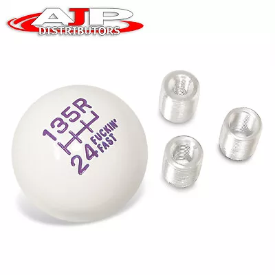 Shift Knob 6-Speed Gear Pattern Engrave Round Ball Style M10 M12 Purple For Ford • $12.99