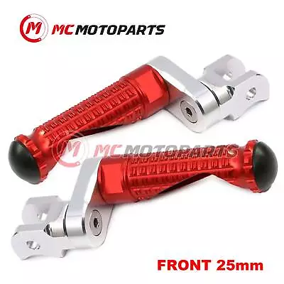 For Yamaha VMAX 1200 85-07 06 05 04 03 02 MPRO 25mm Extended RED Front Foot Pegs • $51.02