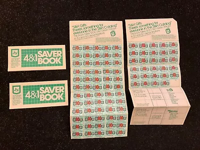 Vintage 1960's S&H Green Stamps 10's & 50's Saver Books With 149 10s Stamps • $1.99