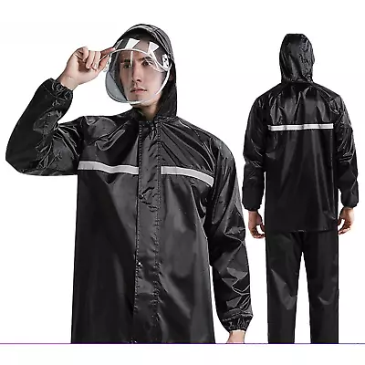 Rain Suit For Men Women Jackets Pant Gear Raincoat Waterproof Motorcycle Hivis • $21.65