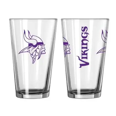 Minnesota Vikings 16 Oz. Gameday Pint Glasses Set • $29.97