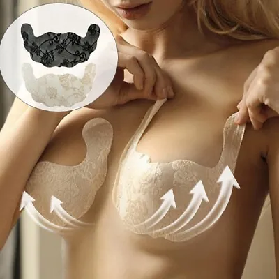 £4.19 • Buy Silicone Invisible Breast Pads Lift Up Nipple Bra Covers Tape Sticker Rabbit UK
