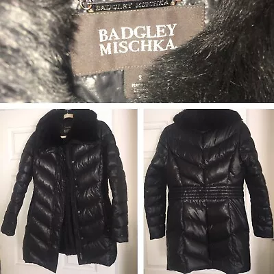 $600 Excellent Cond. Badgley Mishka Real Fur +goose Down Puffer Coat Womens S • $145
