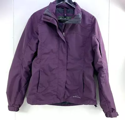 Eddie Bauer Rain Jacket Full Zip Women's Purple Eggplant Size XS No Hood • $20.99