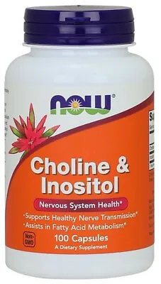 £12.92 • Buy NOW Foods  Choline And Inositol, 500mg - 100 Caps  Free P&P