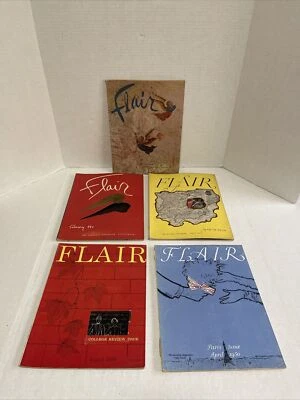 $75 • Buy Lot Of 5 Vintage Flair Magazines February, March, April, August, December 1950
