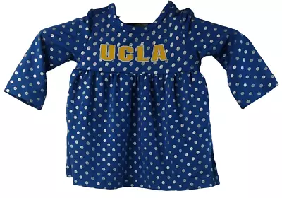 Colosseum Baby Girls Clothes UCLA Long Sleeve Polka Dots BLUE - 6-12 Months • $17.99