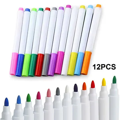 12X Liquid Chalk Markers Set Erasable Painting Writting Pens Blackboard Mirror • £3.76