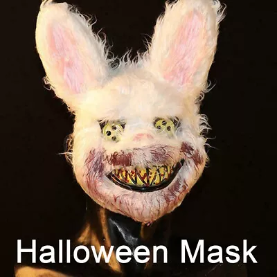 Bunny Rabbit Bloody Creepy Scary Mask Halloween Horror Killer Fancy Dress UK • £7.94