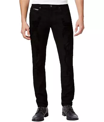 I-N-C Mens Faux Leather Trim Skinny Fit Jeans • $39.07