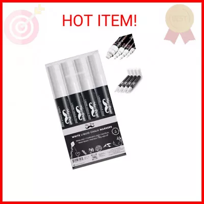 Mr. Pen- White Chalk Markers 4 Pack Dual Tip 8 Labels White Liquid Chalk Mar • $9.15