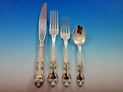 Melrose By Gorham Sterling Silver Flatware Set Service 24 Pieces Place Size • $1450