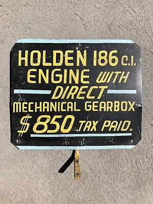 Old Holden 186 Engine Sign Advertisment Red Motor Collector Antique Dealership • $449