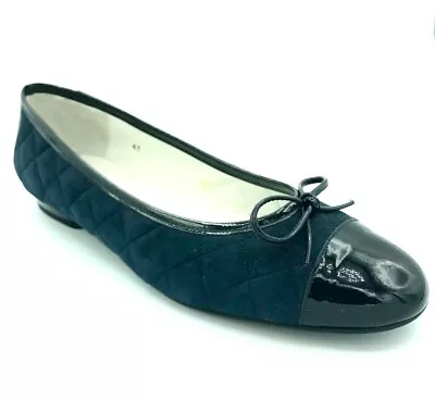 CEFALU Ladies Slip On Leather Quilted Loafers Flats Ballet Pumps Shoes Size 7 41 • £34.99