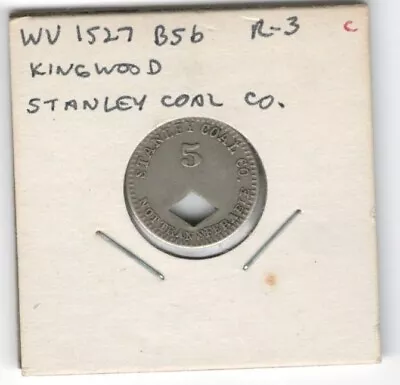 Stanley Coal Co. KINGWOOD W. VA.--5 Orco--20mm Preston Co. Script Token • $3.95